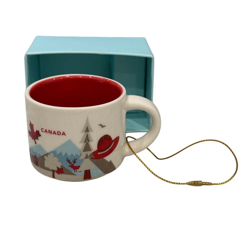 Starbucks Canada You Are Here Ornament Mini Mug Demitasse 2oz With Box